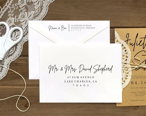 Template For Addressing Wedding Invitations