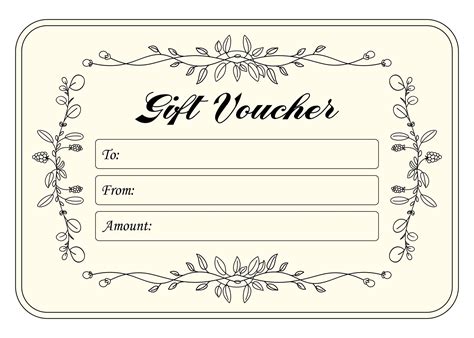 Template For Coupon As Gift