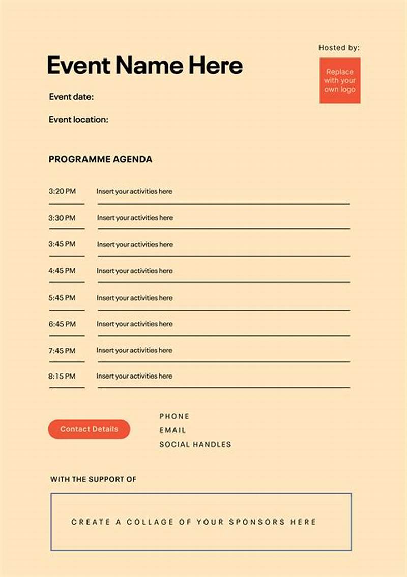 Template For Event Program