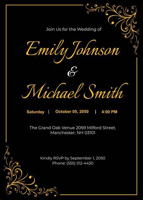 Template For Invitation Card Free Download