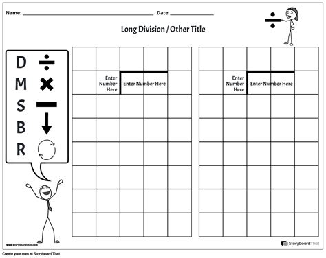 Template For Long Division
