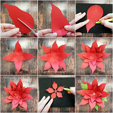 Template For Paper Poinsettia