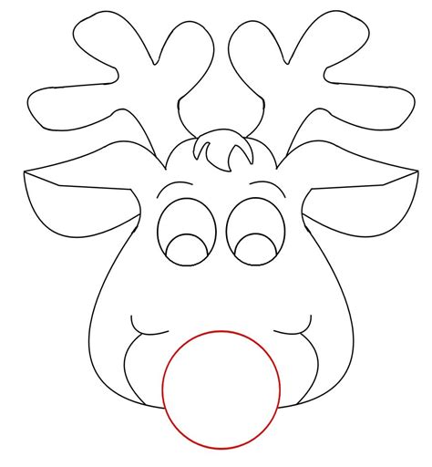 Template For Rudolph The Red Nosed Reindeer