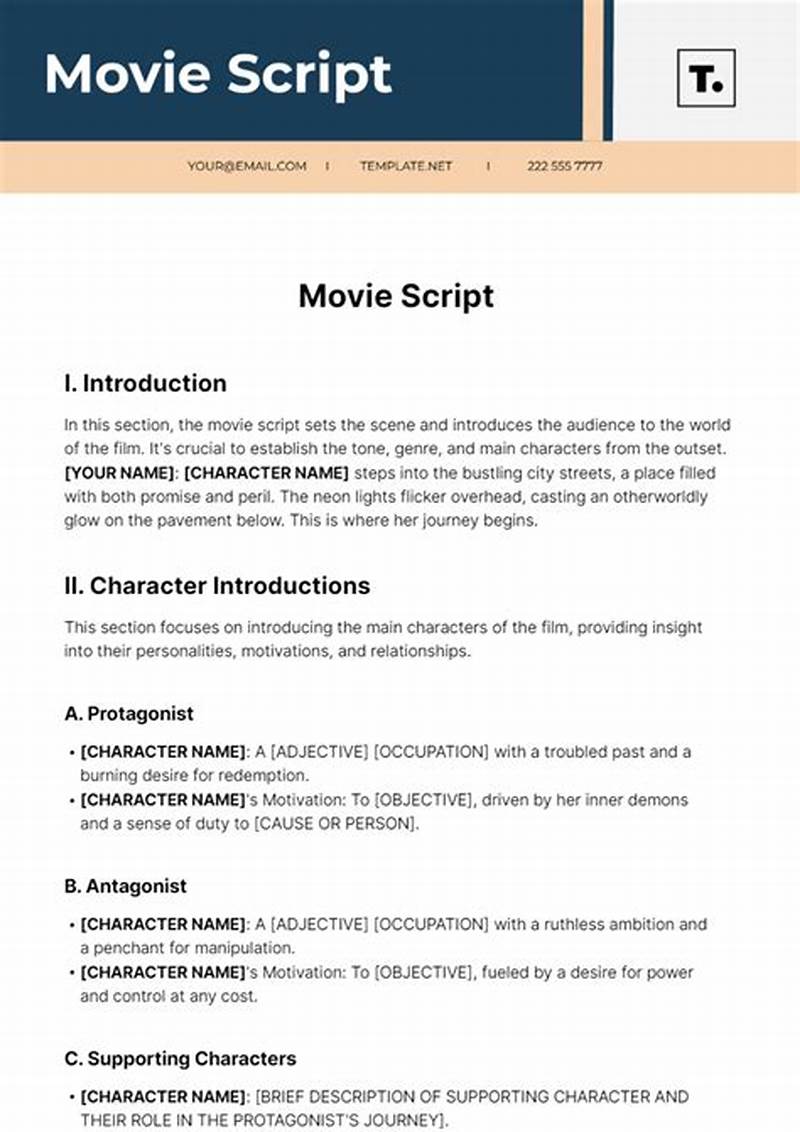 Template For Script