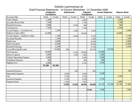 Template For Small Business Bookkeeping