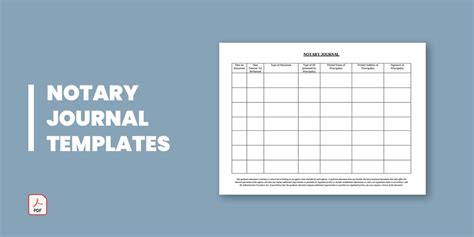 Template Free Downloadable Notary Journal
