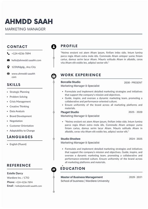 Template Free Resume Samples