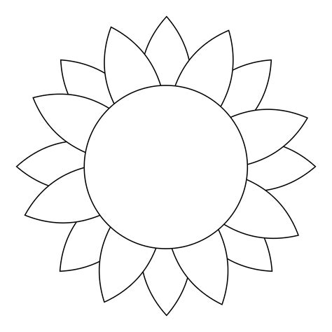 Template Of A Sunflower