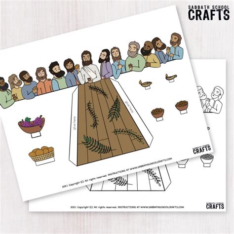 Template Printable Last Supper Craft