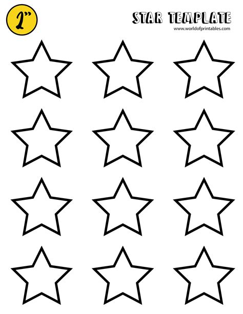 Template Stars Printable Sheet
