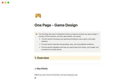 Template Video Game