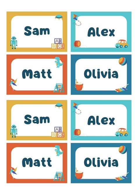 Templates For Name Tags