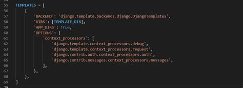 Templates Setting In Django