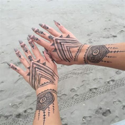 Black Henna Temporary Tattoo For Hands Inspired Body