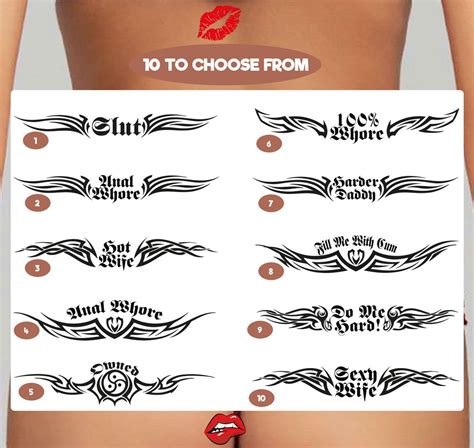 Temporary Tramp Stamp Tattoos