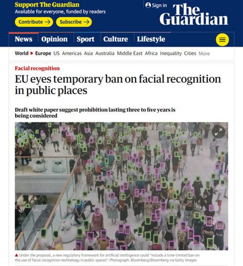 Temporary ban on facial recognition