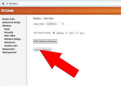 Temukan Menu MAC Address Filtering