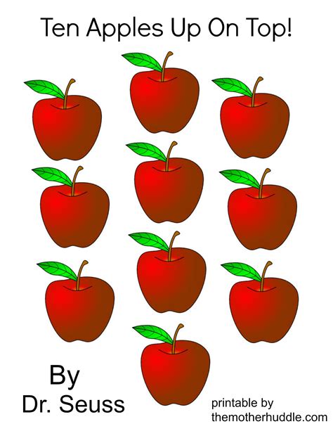 Ten Apples On Top Worksheet