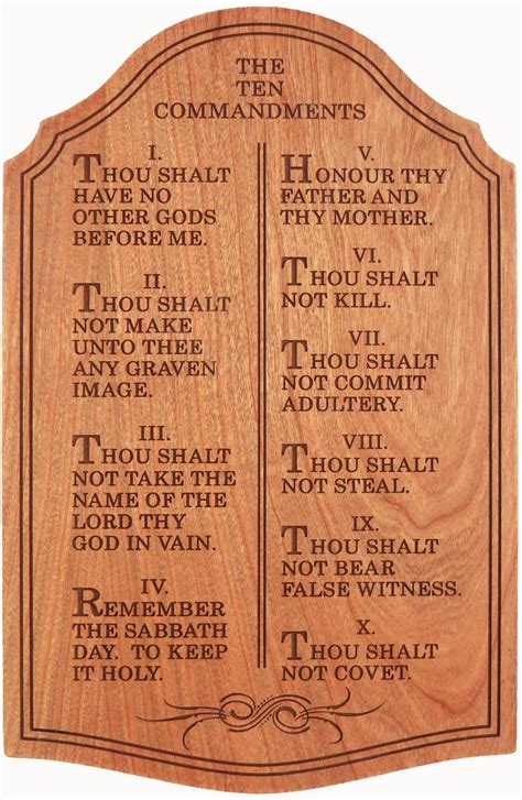 Ten Commandments Printable