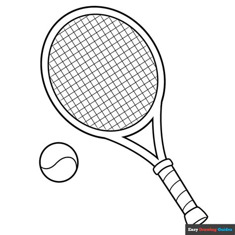 printable tennis racket Tennis Racket Coloring Page Printable Clip