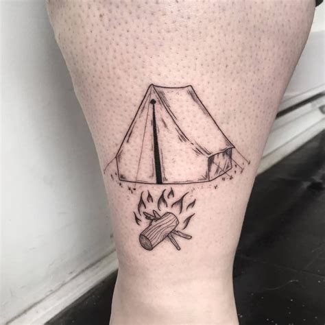 50 Tent Tattoo Designs For Men Great Outdoors Ink Ideas