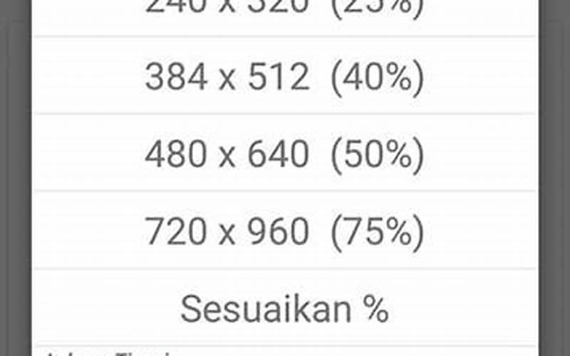 Tentukan Ukuran Foto Yang Diinginkan