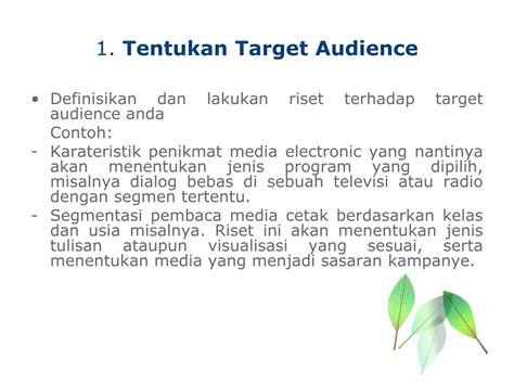 Tentukan Target Audience yang Sesuai