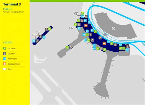 Phoenix airport terminal 3 map