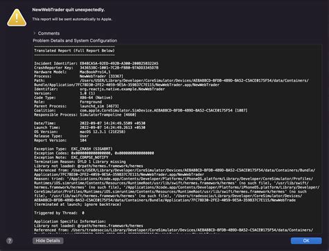 Termination Reason Namespace Dyld Code 1 Library Missing