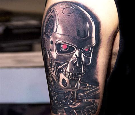 60 Terminator Tattoo Designs For Men Manly Mechanical