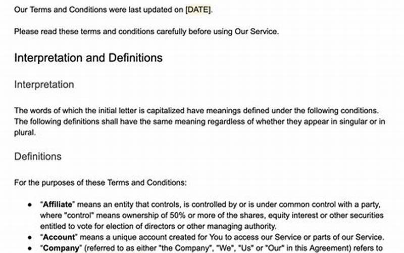 Terms And Conditions To Consider