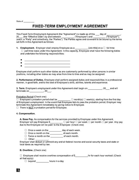22+ Examples of Employment Contract Templates Word, Apple Pages