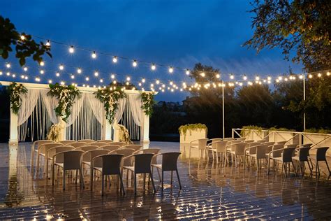 Terrace event venue lighting solutions
