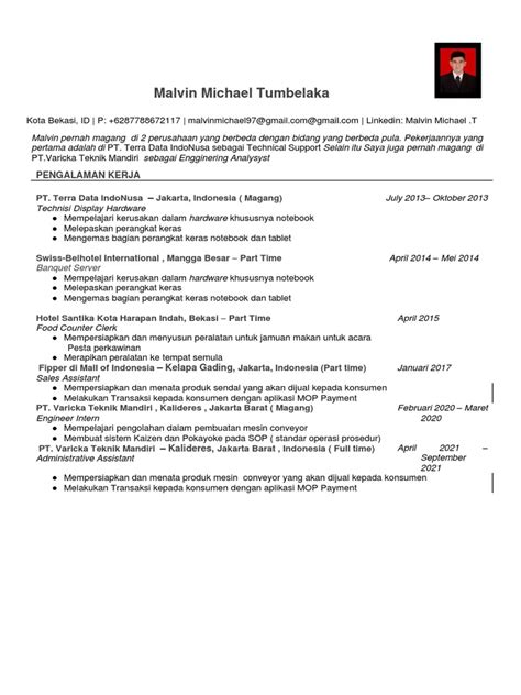 Terus Perbarui CV Anda