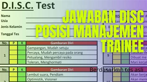 Tes Psikotes Untuk Management Trainee