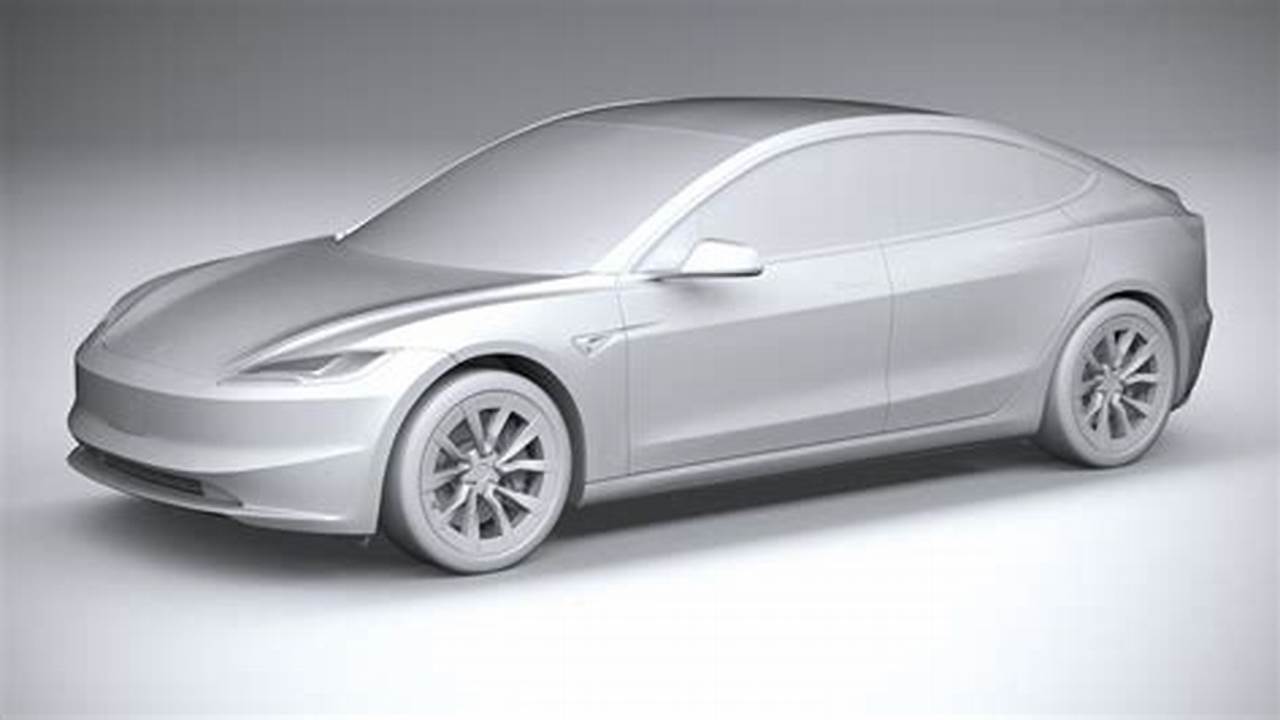 Tesla Model 3 2024 3d Model