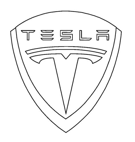 Tesla Logo Coloring Page