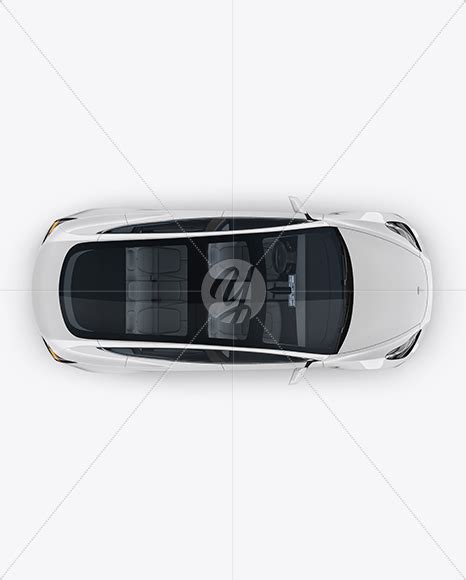 Tesla Model 3 Mockup Top View