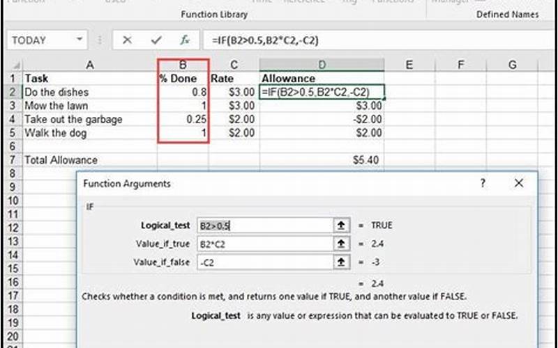 Test If Function Excel