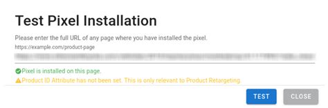 Test Pixel Implementation