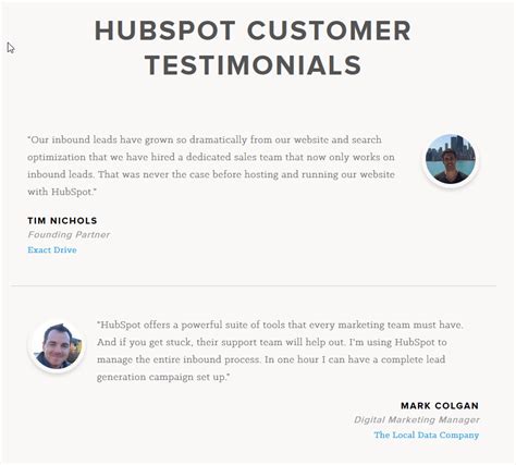 Testimonials from Businesses