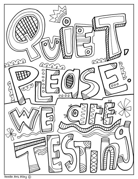 Testing Coloring Pages Printable