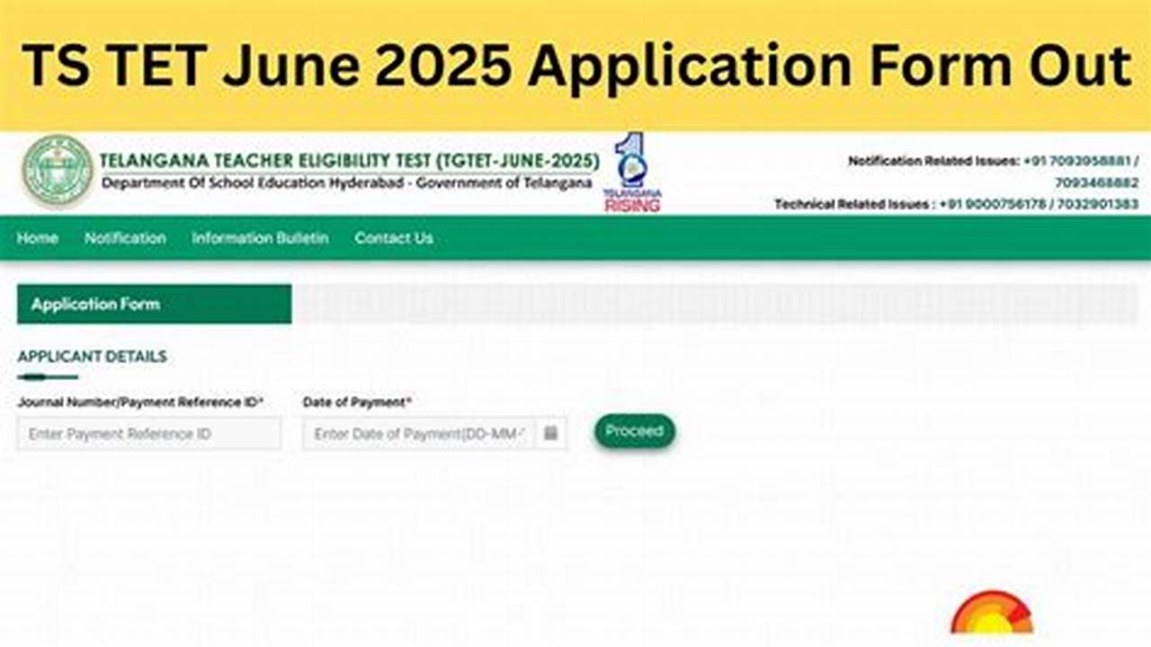 Tet Application Form 2025
