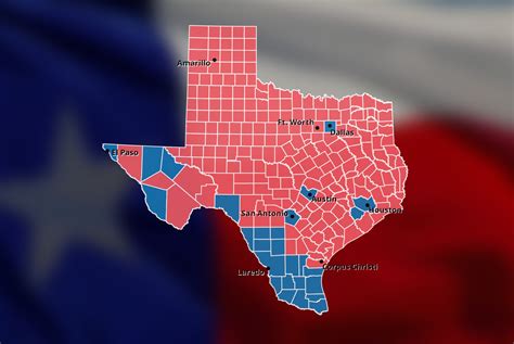 Texas County Political Map