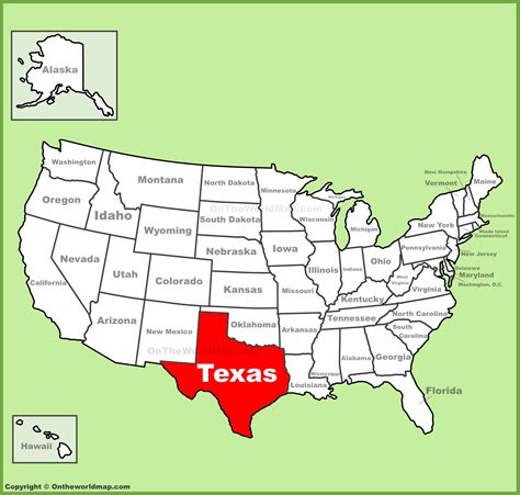 Texas On The Map Of Usa