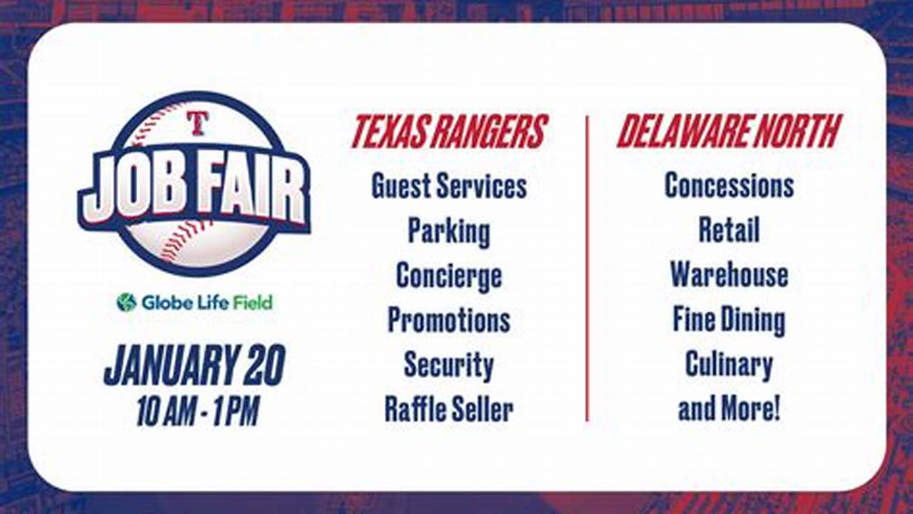 Texas Rangers Job Fair 2024