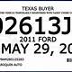 Texas Temporary License Plate Template