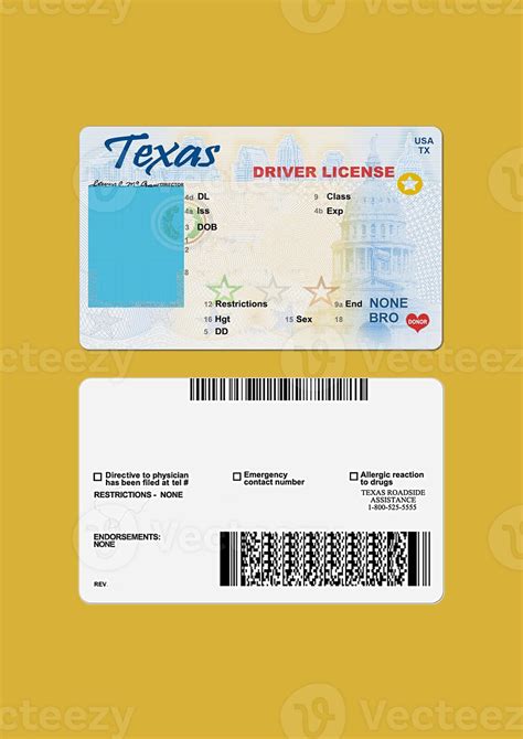 Texas Drivers License Template Free Download
