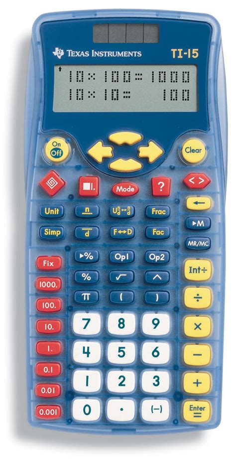 Enhance Your Mathematical Skills with the Texas Instruments TI-15 Calculator - The Perfect Tool for Students and Professionals