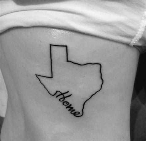 Texas Outline Tattoo